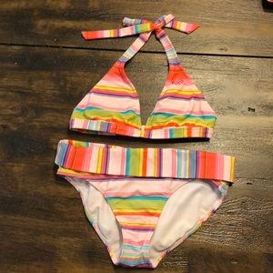 ROXY Striped Bikini - Girls Size 14